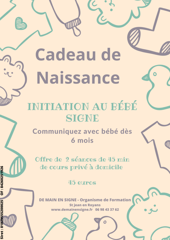 Bébé signe - Initiation cadeau de naissance