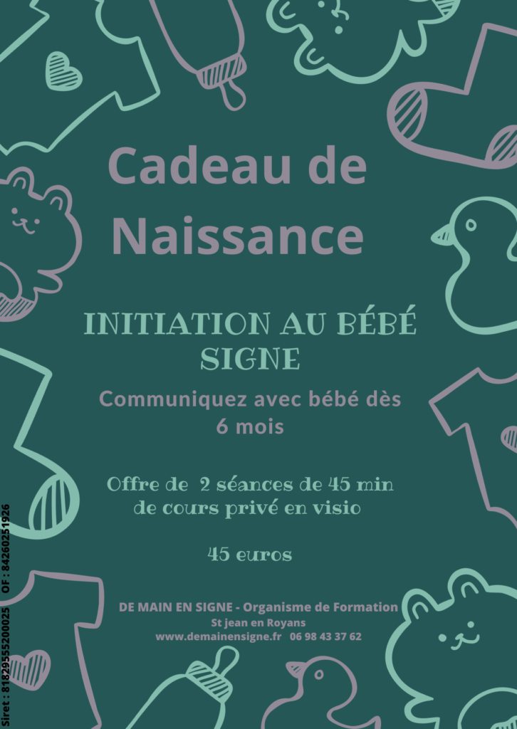 Bébé Signe - Cadeau de naissance en visio